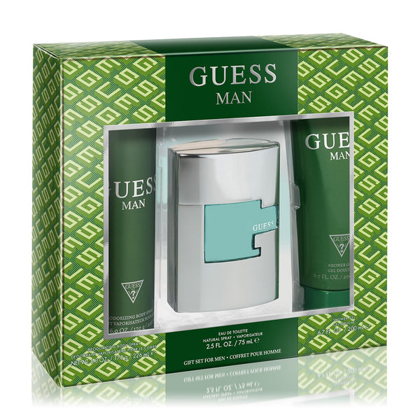 Guess Green Gift Set| Men's EDT 75ML+SG 200ML+Spray 226 ML