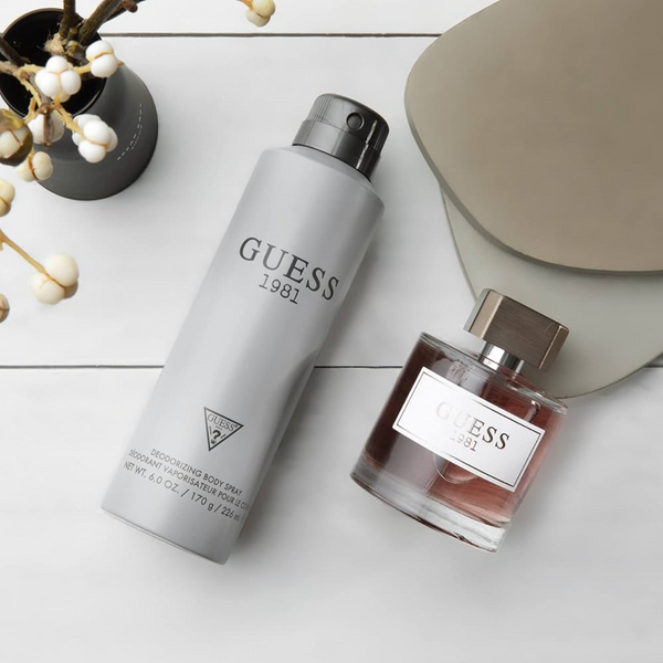 Guess 1981 Men Gift Set | Men's EDT  (Eau De Toilette 100ml + Shower Gel 200ml + Body Spray 170g)