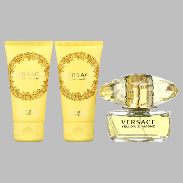 Versace Yellow Diamond Gift Set| Women's EDT 50ML+SG 50ML+ BL 50ML