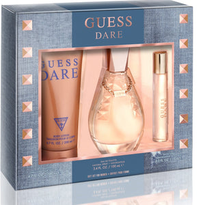 Guess Dare Gift Set| Women's EDT 100ML+ EDT 15ML+ BL 200ML